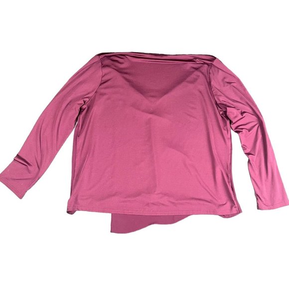 41 Hawthorn Blouse Top V-Neck 3/4 Sleeves Dark Purple Women's Size XXL 2XL - Picture 10 of 13